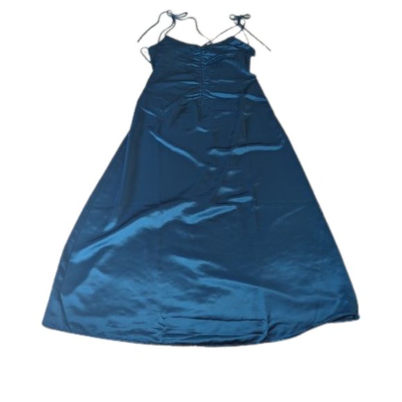 Jason Wu Dresses & Skirts - NWT Jason Wu Blue Satin Sleeveless Back Cutout Slit Slip Midi Dress Size XL